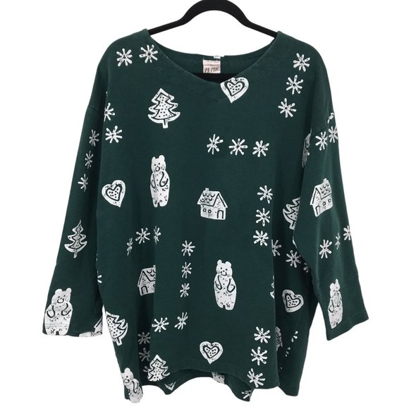 M.Mac Tops - Cotton Fields By M.Mac Women's Long Sleeve Christmas Winter Sweatshirt Size 2X
